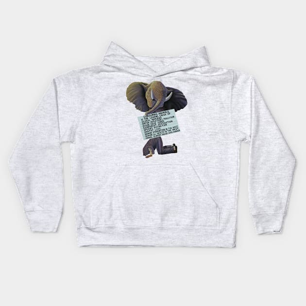 The Elephant in the Room Kids Hoodie by JoFrederiks